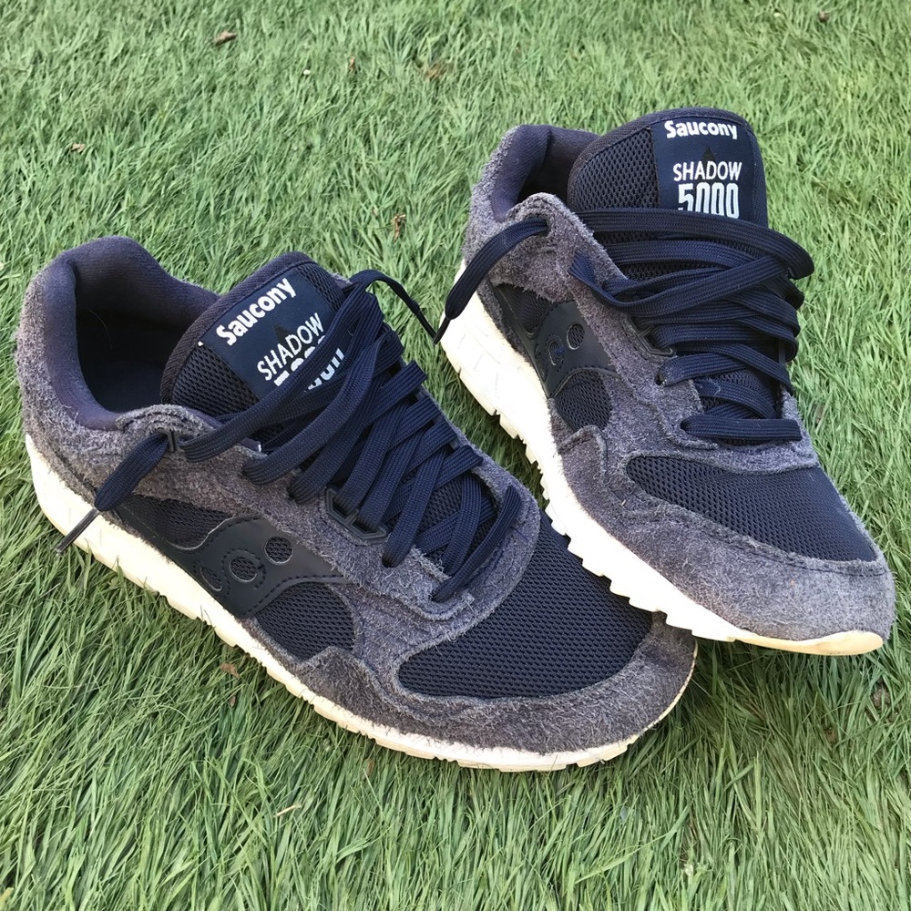 Saucony Shadow 5000 Sneakers • Navy • Mens Sz 9.5 • Shoes Blue